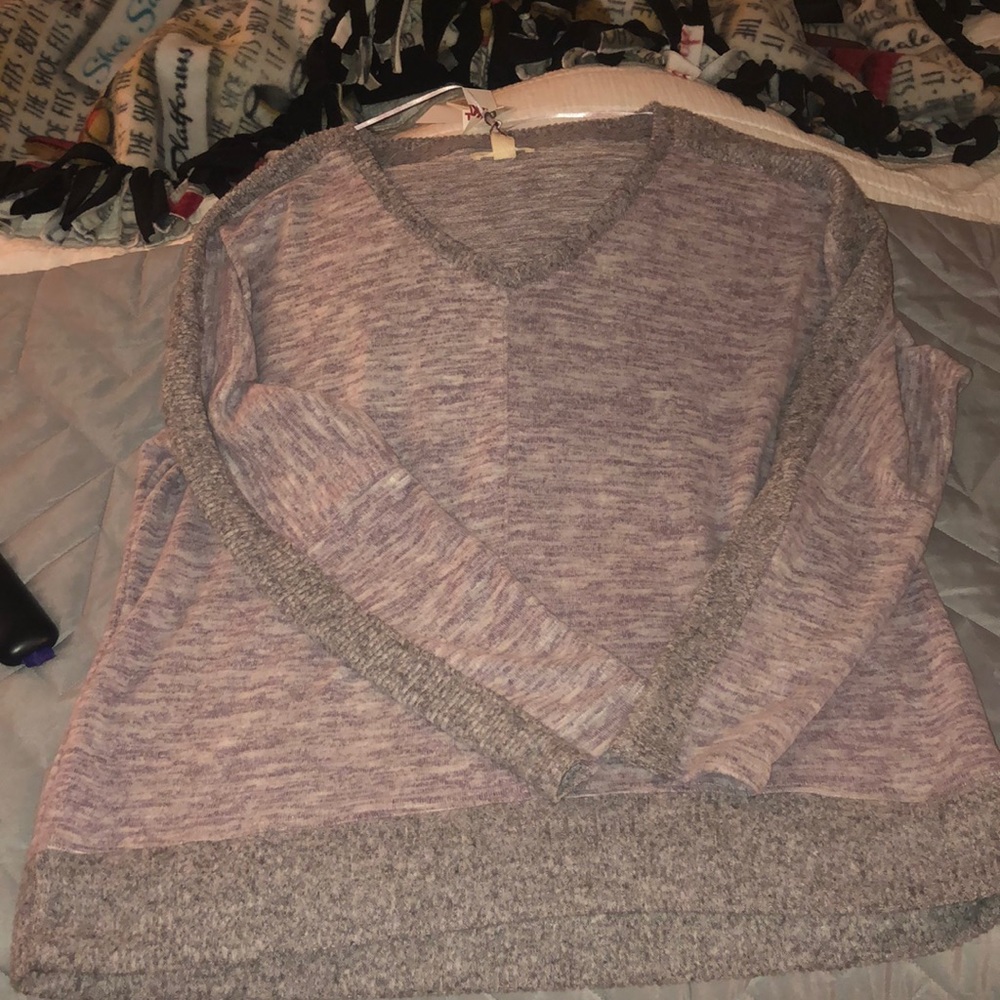 Lavender and Grey Sweater